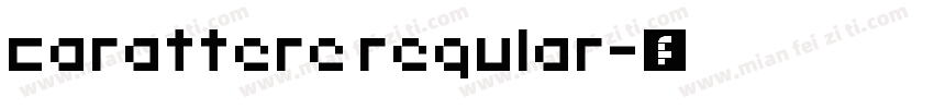 carattere regular字体转换